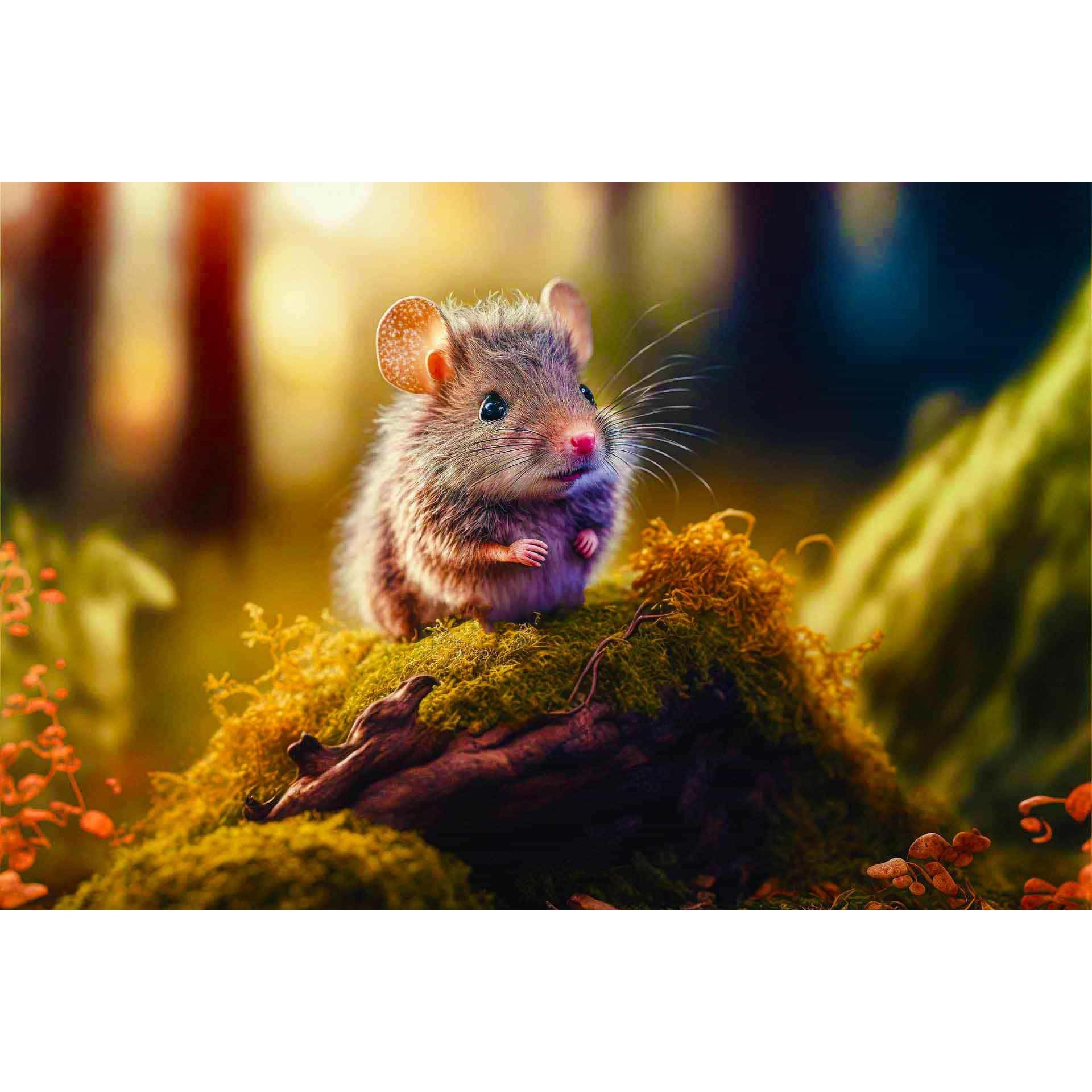 Diamond Painting - Waldmaus - gedruckt in Ultra-HD - Horizontal, Maus, Tiere