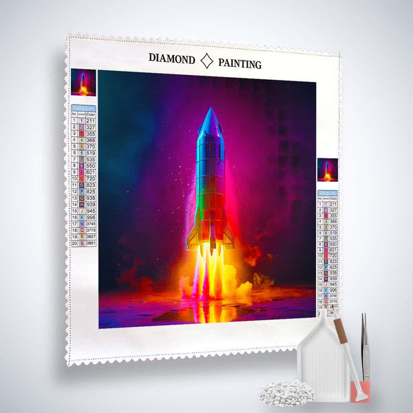 Diamond Painting - Farbrakete - gedruckt in Ultra-HD - bestseller, Quadratisch, trendbilder