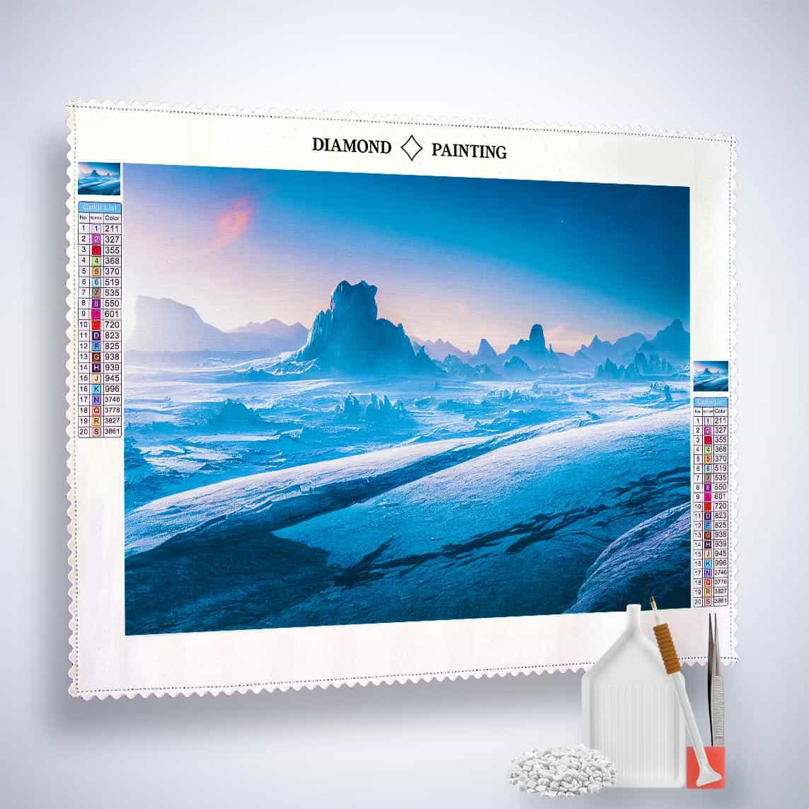 Diamond Painting - Eiswüste - gedruckt in Ultra-HD - Horizontal, Landschaft, Winter