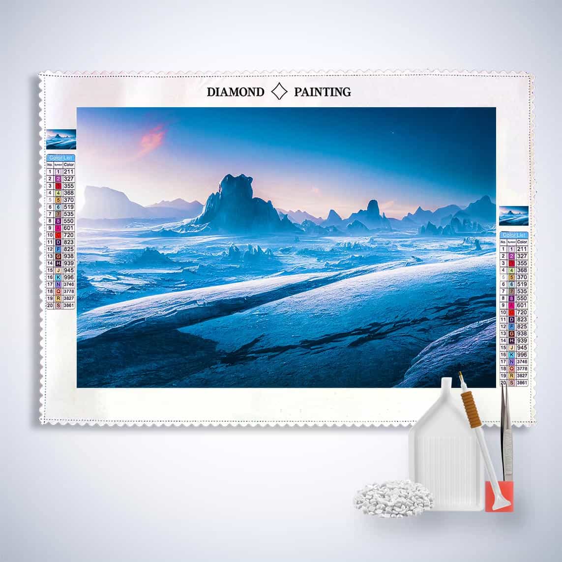 Diamond Painting - Eiswüste - gedruckt in Ultra-HD - Horizontal, Landschaft, Winter